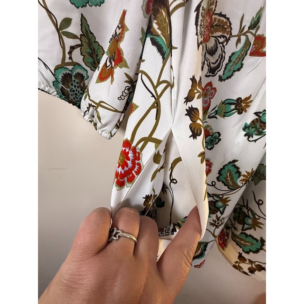 BloomChic Plus Size 18-20 Floral Peplum Blouse 3/4 Sleeve Multicolor withPockets - Picture 5 of 12